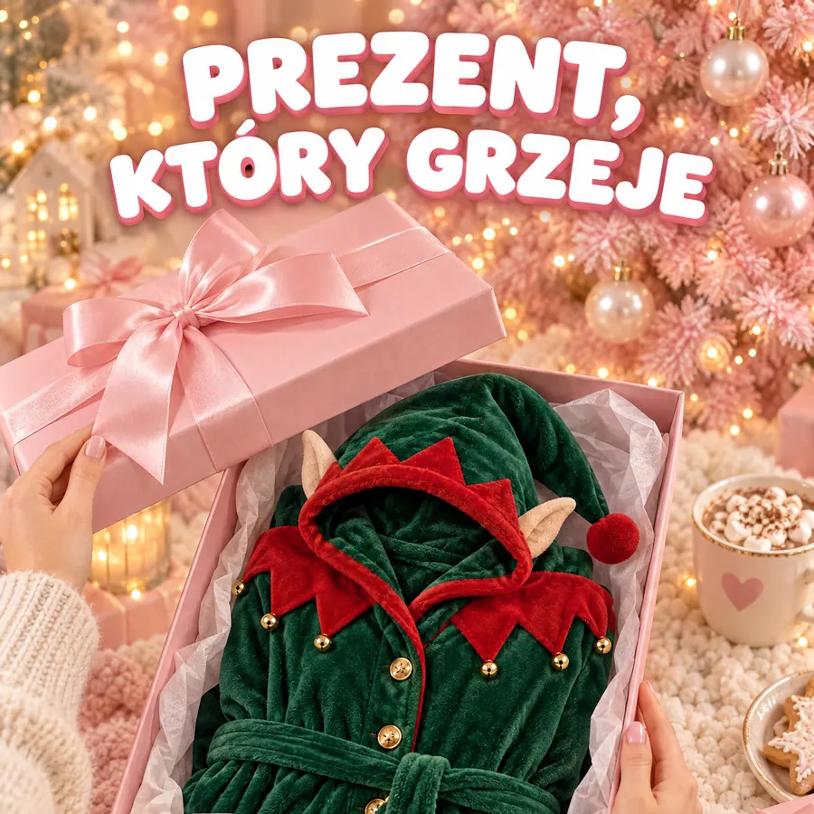 Prezent, który grzeje: Otulka Elf w różowym pudełku
